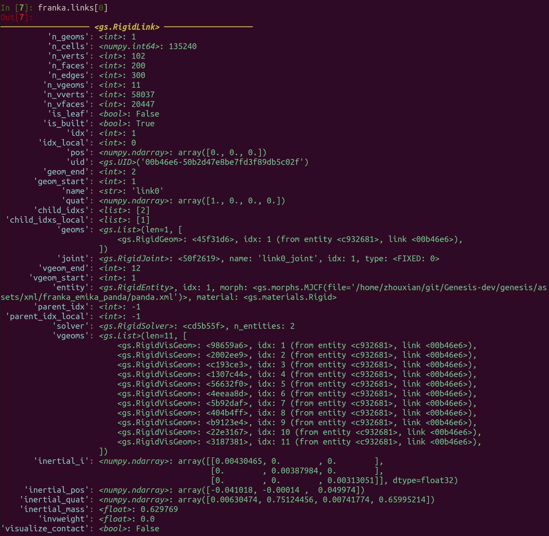 🧑‍💻 Interactive Information Access and Debugging — Genesis 0.0.1 ...